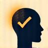 Icono de persona con marca de verificación de mejora