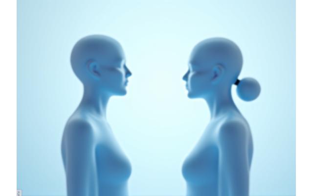 Figura abstracta que representa a dos personas conectadas por una luz tenue, simbolizando una consulta online de psicología.